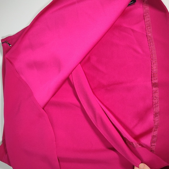 Anthropologie Leifsdottir pink ruffle mini pencil skirt 6 - Picture 5 of 11